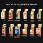Barman festa: marcas de bebidas e ingredientes para drinks clássicos de alta qualidade.