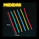 Medidas da pulseiras neon com cores variadas