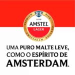 Identidade visiaul da cerveja amstel larger