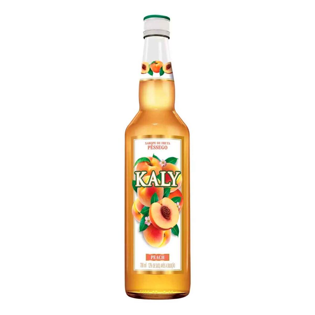 Garrafa de xarope de pêssego para drinks e sobremesas. Compre agora!