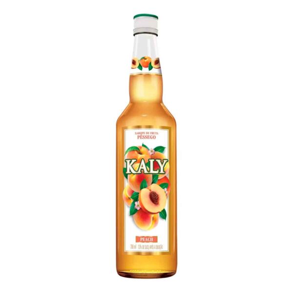 Garrafa de xarope de pêssego para drinks e sobremesas. Compre agora!