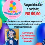 Kit pegue e monte para festa em São Paulo zona norte a partir de R$ 99,90. Aluguel de decoração para aniversário, chá revelação, casamento e noivado na Zona Norte de SP. Momentos Mágicos Decorações.