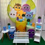 Decoração de festa infantil tema Bolofofos com painel e personagens fofinhos, kit pegue e monte São Paulo Zona Norte.