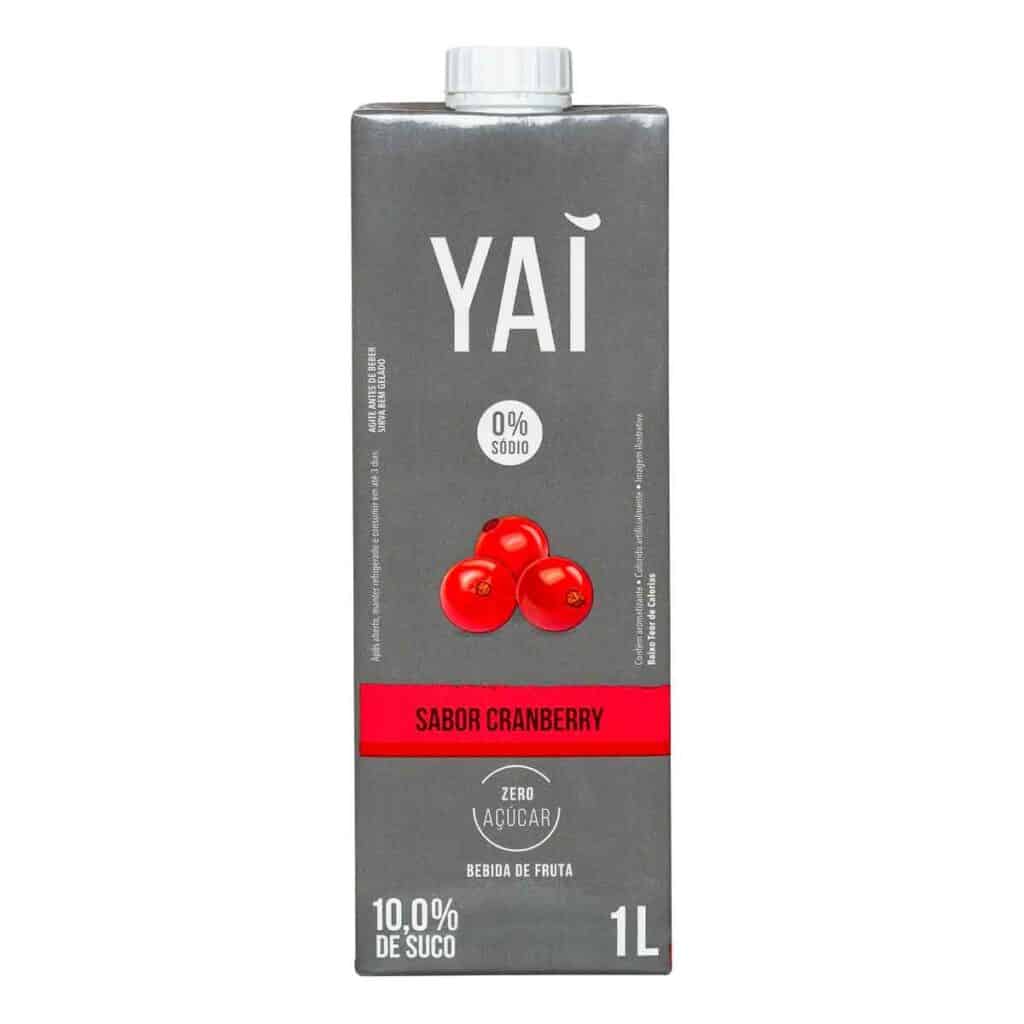 Caixa de suco YAÍ sabor cranberry de 1 litro