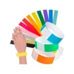 Pulseira de identificação colorida, diversos modelos e cores para eventos.