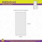 Capa de Porta Halloween — Múmia/Caveira em Tecido com Elástico (0,85 × 2,10 m) - Imagem 8
