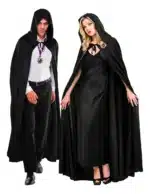 Capa de Bruxa com Capuz — Adulto Luxo em Cetim (Tamanho Longo) - Imagem 8