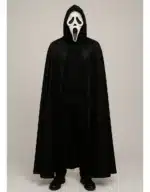 Fantasia pânico adulto completo capa com capuz halloween - Imagem 6