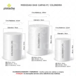 Trio Capa para Cilindro 3D Veste Fácil — P M G com Elástico - Imagem 6