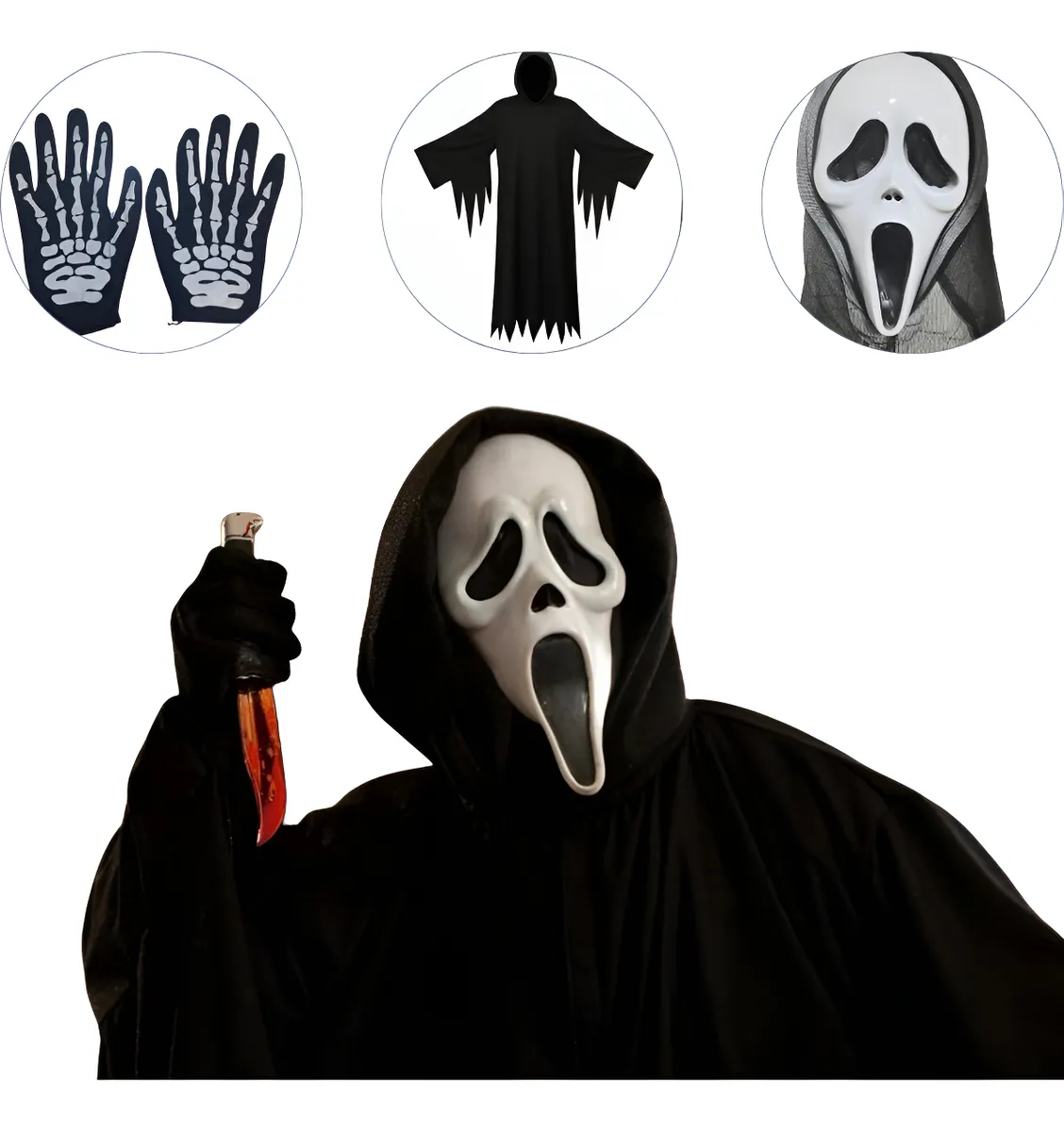 D_NQ_NP_2X_720524-MLB93832648890_102025-F-kit-fantasia-completa-pnico-halloween-tunica-mascara-e-luva.webp Fantasia Terror Mascarado — Kit Completo com Túnica, Máscara e Luvas (Adulto) - Imagem 1