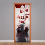 Capa de Porta Decorativa Halloween — Veste Fácil 0,85 × 2,10 m (Tecido com Elástico) - Imagem 2