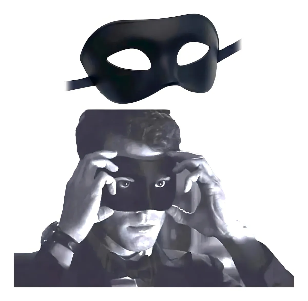 D_NQ_NP_2X_751323-MLA88400140481_072025-F.webp Máscara Baile de Máscaras Preta — Luxo para Casamento, 15 Anos e Festa - Imagem 1