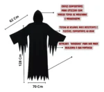 Fantasia Terror Mascarado — Kit Completo com Túnica, Máscara e Luvas (Adulto) - Imagem 2