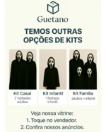 Fantasia pânico adulto completo capa com capuz halloween - Imagem 9