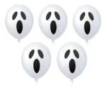 Balão Fantasma Halloween — N11 (11") Látex Redondo | Kit 25 Unidades