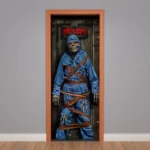 Capa de Porta Halloween — Múmia/Caveira em Tecido com Elástico (0,85 × 2,10 m) - Imagem 2