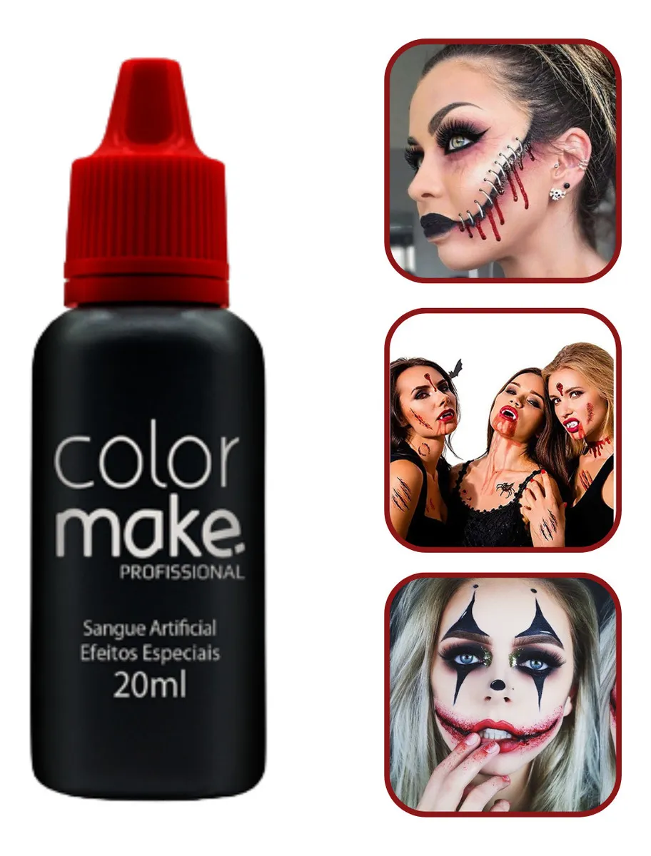 D_NQ_NP_2X_797503-MLA84181535040_052025-F.webp Sangue Artificial Vermelho Escuro — Maquiagem FX 20 ml para Halloween - Imagem 1
