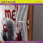 Capa de Porta Decorativa Halloween — Veste Fácil 0,85 × 2,10 m (Tecido com Elástico) - Imagem 3