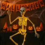 Esqueleto Halloween com LED — Caveira Articulada 70 cm para Decoração - Imagem 4