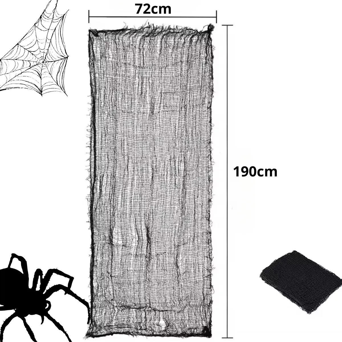 D_NQ_NP_2X_841856-MLB93964562953_102025-F-tecido-gaze-teia-grande-2m-decoraco-halloween-dias-da-bruxa.webp Tecido Gaze Halloween — Teia Decorativa Gigante 1,9 m × 72 cm (Preto) - Imagem 3