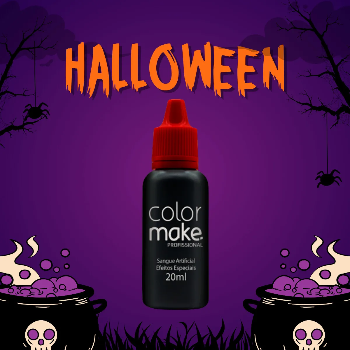 D_NQ_NP_2X_845329-MLA84181438550_052025-F.webp Sangue Artificial Vermelho Escuro — Maquiagem FX 20 ml para Halloween - Imagem 4