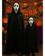 Fantasia pânico adulto completo capa com capuz halloween - Imagem 5