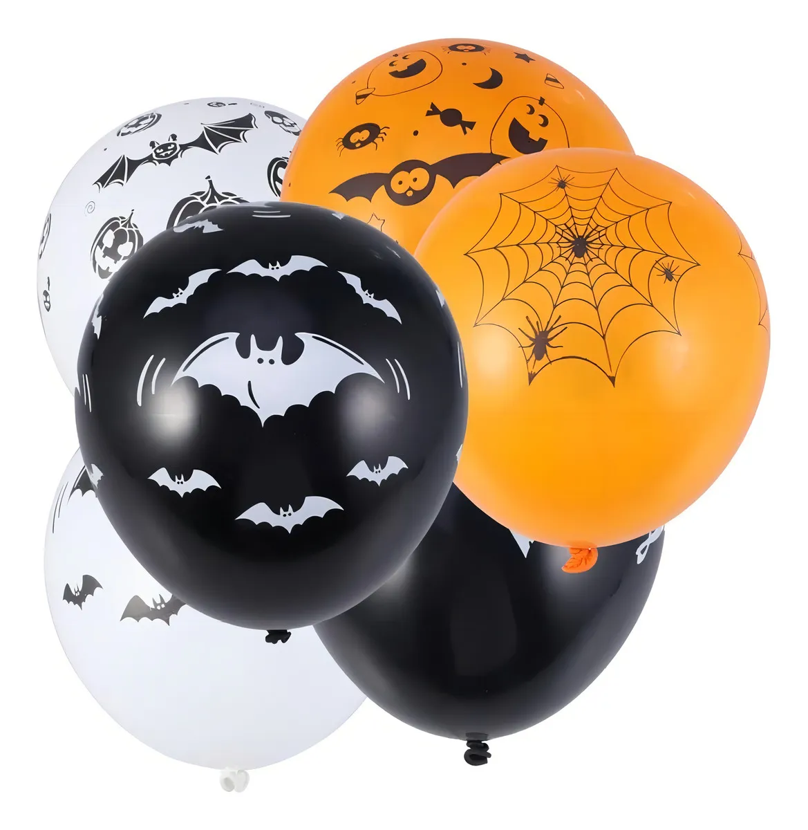 D_NQ_NP_2X_869434-MLA91567107868_092025-F.webp Kit Balões Halloween 12" — Metalizados Sortidos com Estampas (20 Unidades) - Imagem 2
