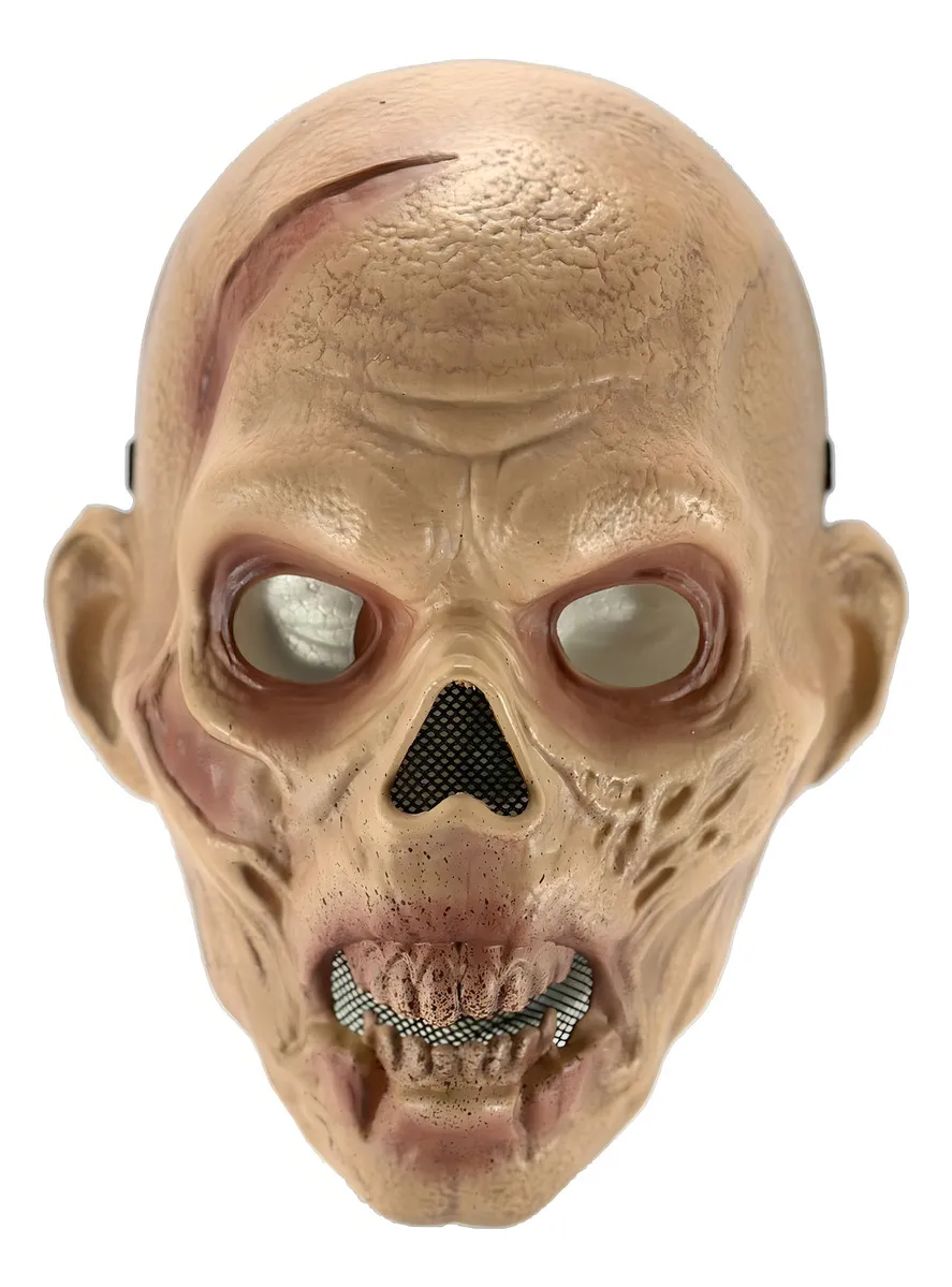 D_NQ_NP_2X_876330-MLU78040712618_082024-F.webp Máscara Zumbi Halloween — Adulto em PVC para Cosplay e Festa - Imagem 1
