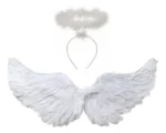 Asa de Anjo com Tiara — Fantasia Adulto e Infantil (Branco ou Preto) - Imagem 3