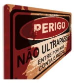 Placas de Perigo Halloween — Kit com 12 Peças em EVA (Sangue) - Imagem 2