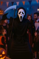 Fantasia Amostradinho — Kit Adulto com Máscara, Túnica e Foice - Imagem 5