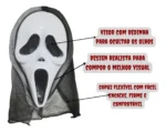 Fantasia Terror Mascarado — Kit Completo com Túnica, Máscara e Luvas (Adulto) - Imagem 3