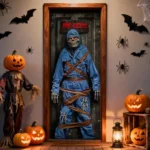 Capa de Porta Halloween — Múmia/Caveira em Tecido com Elástico (0,85 × 2,10 m) - Imagem 9