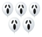 Balão Fantasma Halloween — N11 (11") Látex Redondo | Kit 25 Unidades - Imagem 3
