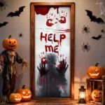 Capa de Porta Decorativa Halloween — Veste Fácil 0,85 × 2,10 m (Tecido com Elástico) - Imagem 8