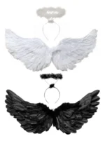 Asa de Anjo com Tiara — Fantasia Adulto e Infantil (Branco ou Preto) - Imagem 10
