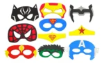 Kit Máscaras Super-Heróis Infantil — 10 Unidades em EVA com Elástico - Imagem 11