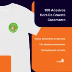 100 Adesivos Hora Da Gravata Casamento - Já Dei Pro Noivo