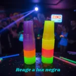 100 Copos Descartável Neon Festa Balada 300ml Sortido Brilho
