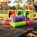 100 Copos Descartável Neon Festa Balada 300ml Sortido Brilho