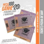 1200 Tickets Ficha Bar Festa Evento Personalizado E Numerado