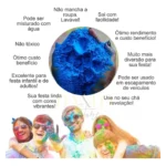 2 Tinta Em Pó Holi Azul Rosa Chá Revelação Escapamento Balão Cor 2 Rosa