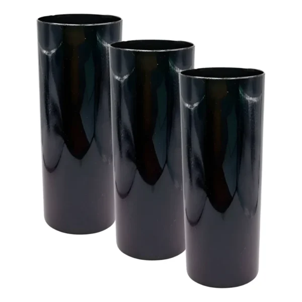 20 Copos Long Drink 330ml Liso Preto Para Personalizar Full