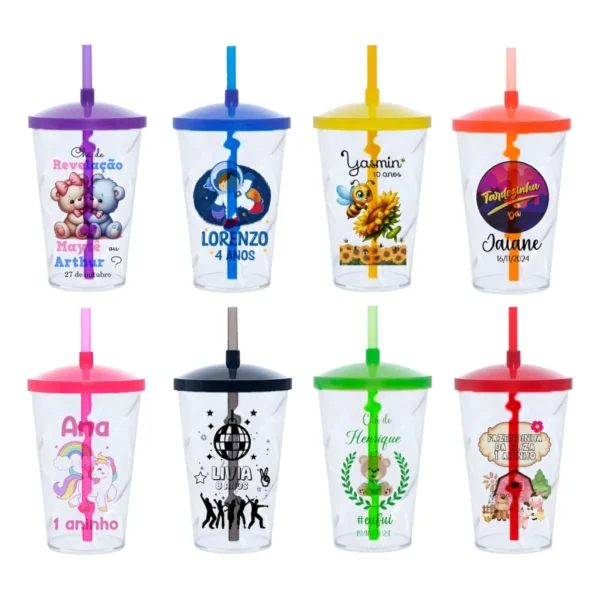 20 Copos Twister 400m Personalizado Lembrancinha Aniversário