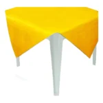 20 Toalha De Tnt Para Mesa De Convidados Descartável 70x70 Cor Amarelo