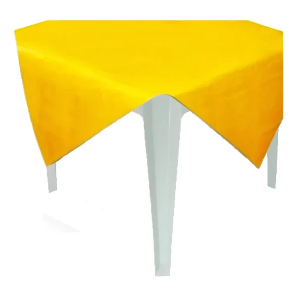 20 Toalha De Tnt Para Mesa De Convidados Descartável 70x70 Cor Amarelo