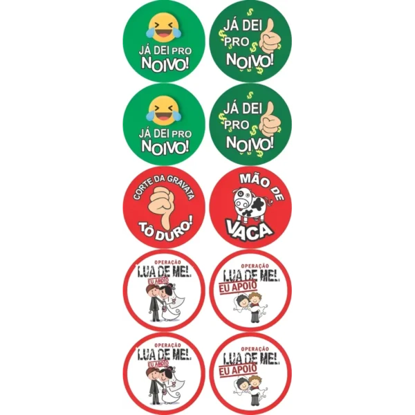 200 Adesivos Corte Da Gravata Casamento Modelos Variados 5cm