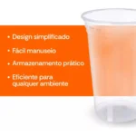 200 Copos Pp Reforçado Chopp E Sucos Descartável - 330ml Cor Cristal