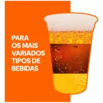 200 Copos Pp Reforçado Chopp E Sucos Descartável - 330ml Cor Cristal