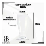 30 Copo Tulipas De Chopp Cerveja 330ml Acrílico Lisa